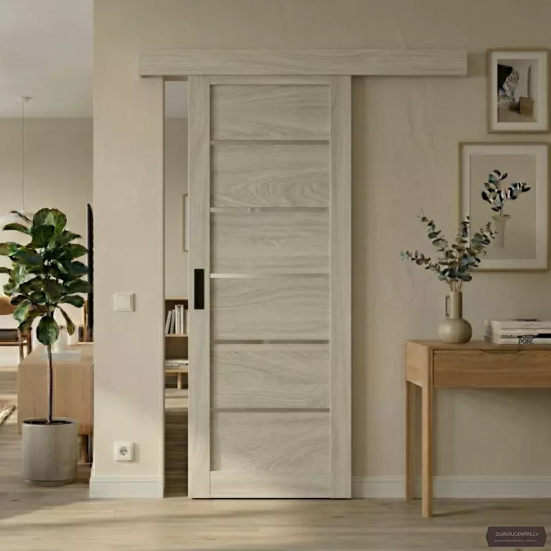Bīdāmās iekšdurvis Sempra 01 Grey sonoma PVC