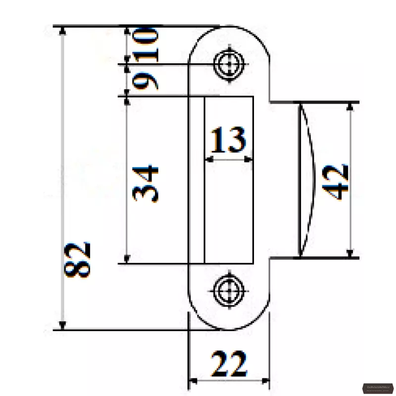 Slēdzene APECS 5300-P-WC bronza