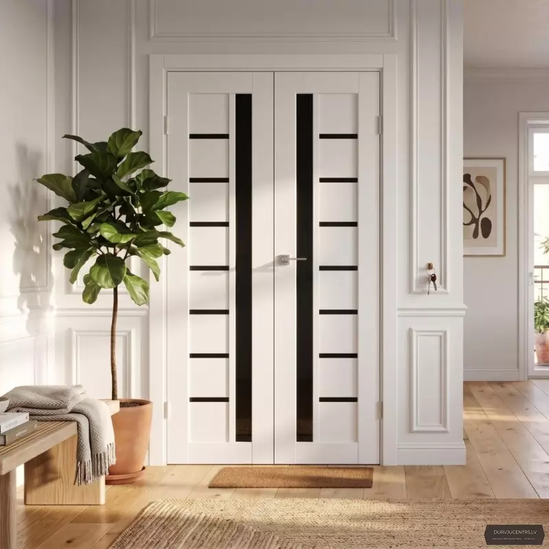 Divviru durvis Arkadia Balts BLK PVC Deluxe