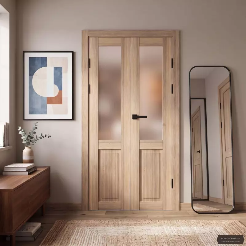 Durvis Golda GLASS  Zelts ozols PVC Deluxe